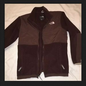 North face Brown Fleece Denali Girls Jacket XL